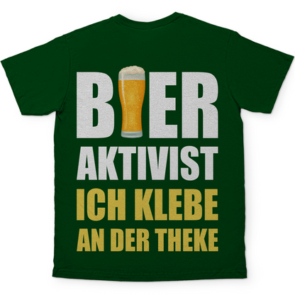 Bier Aktivist Ich klebe an der Theke - Herren Shirt Bottle Green
