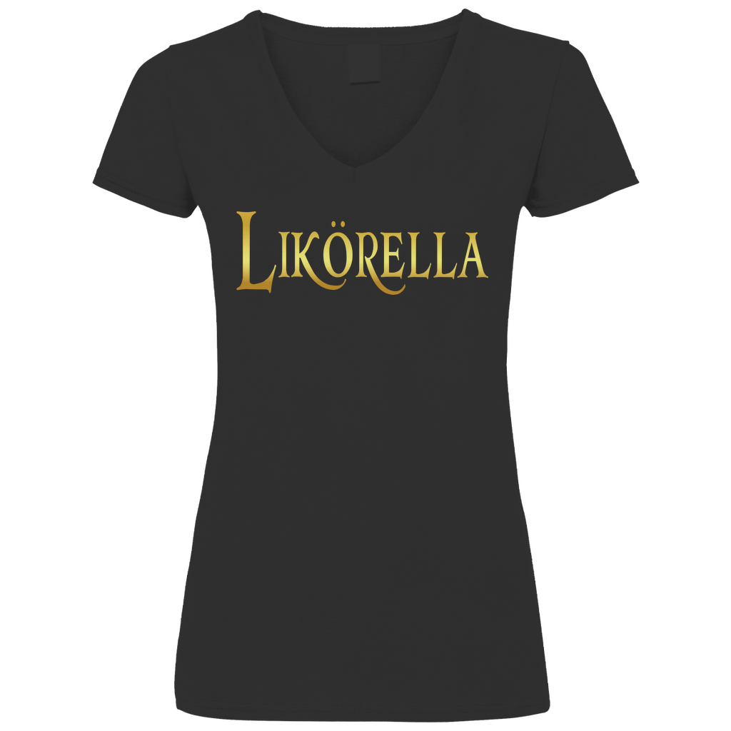 Likörella - Prinzessin Gold - V-Neck Damenshirt