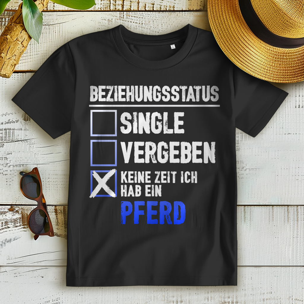 Pferde Shirt Damen – Keine Zeit ich hab ein Pferd – Reiterin Fun T-Shirt