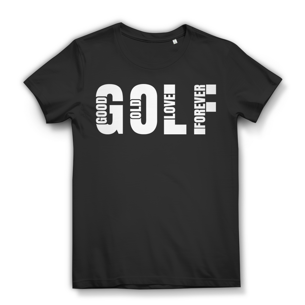 Golf T-Shirt Damen – Good Old Golf Love Forever – Auto Shirt für Frauen Black