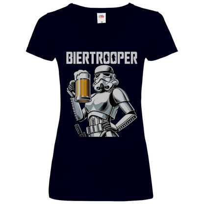 Biertrooper - Star Wars Stormtrooper - V-Neck Damenshirt Deep Navy