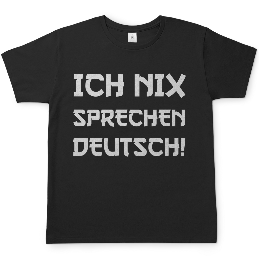 Ich nix sprechen Deutsch! - Herren Shirt Black