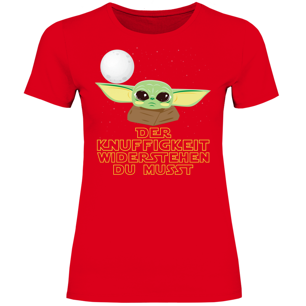 Knuffigkeit widerstehen - Baby Yoda Grogu - Damenshirt