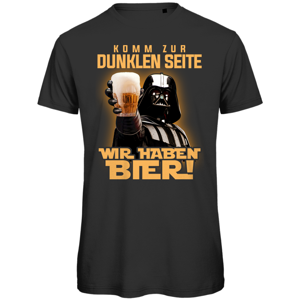 Komm zur dunklen Seite wir haben Bier! Vader - Herren Premium Bio T-Shirt Black