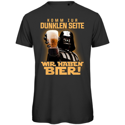 Komm zur dunklen Seite wir haben Bier! Vader - Herren Premium Bio T-Shirt