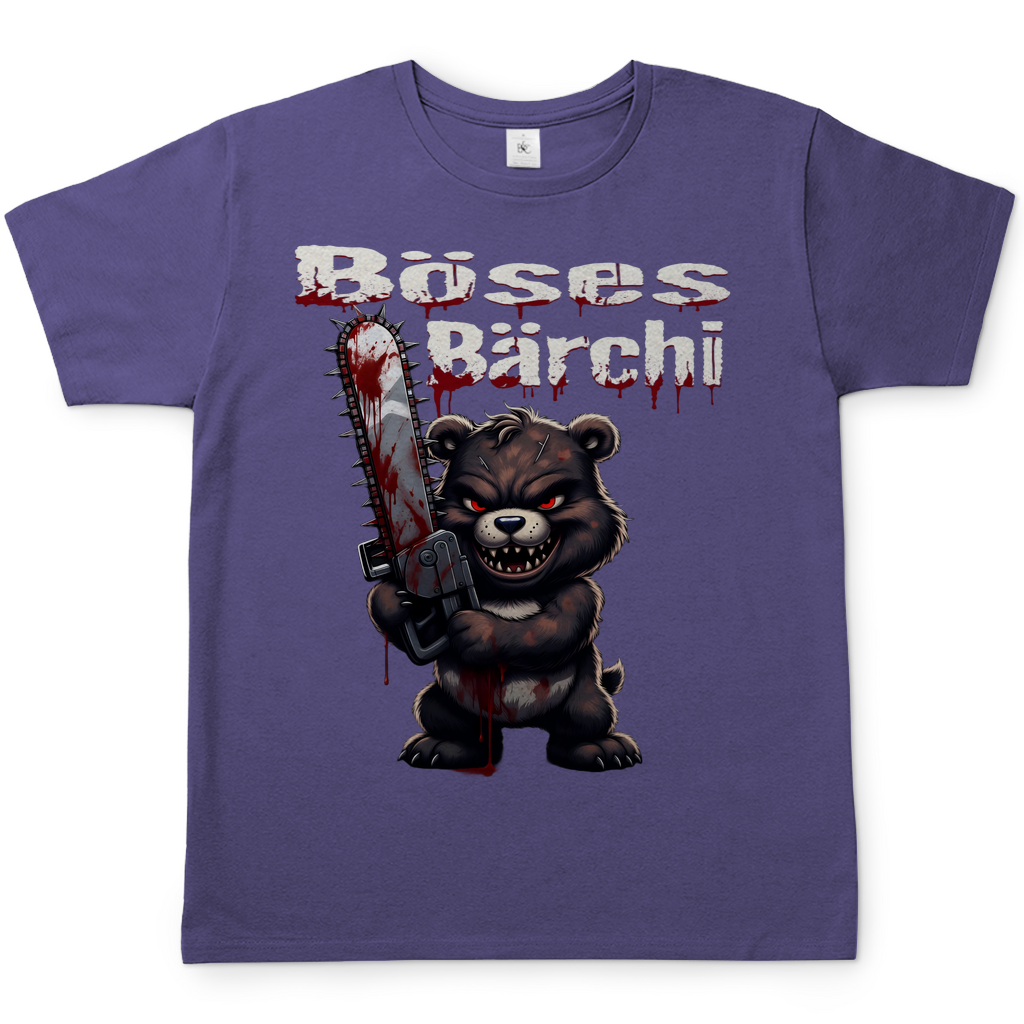 Böses Bärchi Kettensäge Herren T-Shirt Millennial Lilac