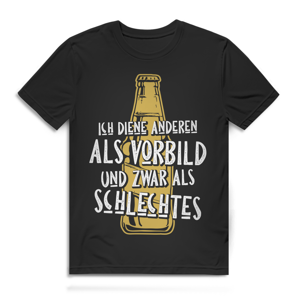 Schlechtes Vorbild Shirt Männer – Ich diene als Warnung nicht als Vorbild Black