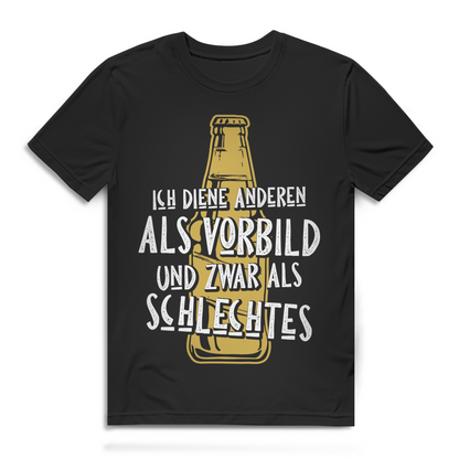 Schlechtes Vorbild Shirt Männer – Ich diene als Warnung nicht als Vorbild Black