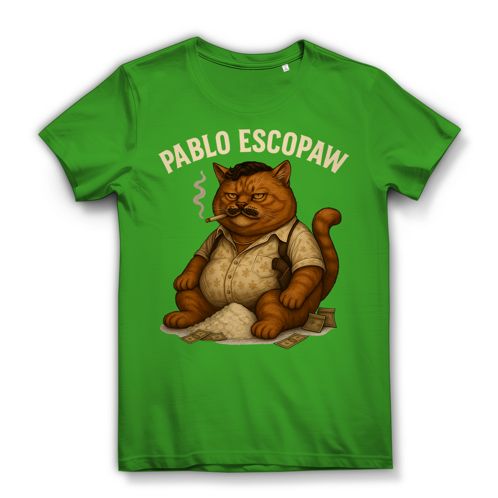 Pablo Escopaw Katze Mafia Escobar - Damen Premium Bio T-Shirt Real Green