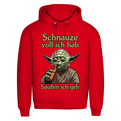 Herren Premium Bio Hoodie Yoda Schnauze Voll Ich Hab Saufen Ich Geh Red
