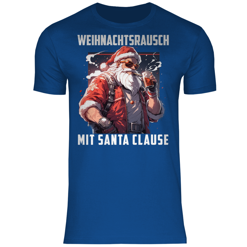 Weihnachtsrausch mit Santa Clause - Herren Shirt Royal Blue