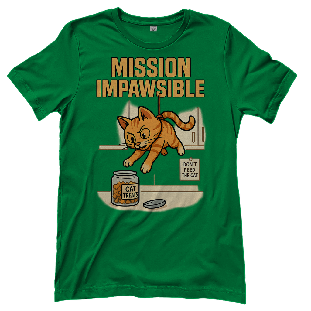 Mission Impawsible Katze - Damen T-Shirt Kelly Green