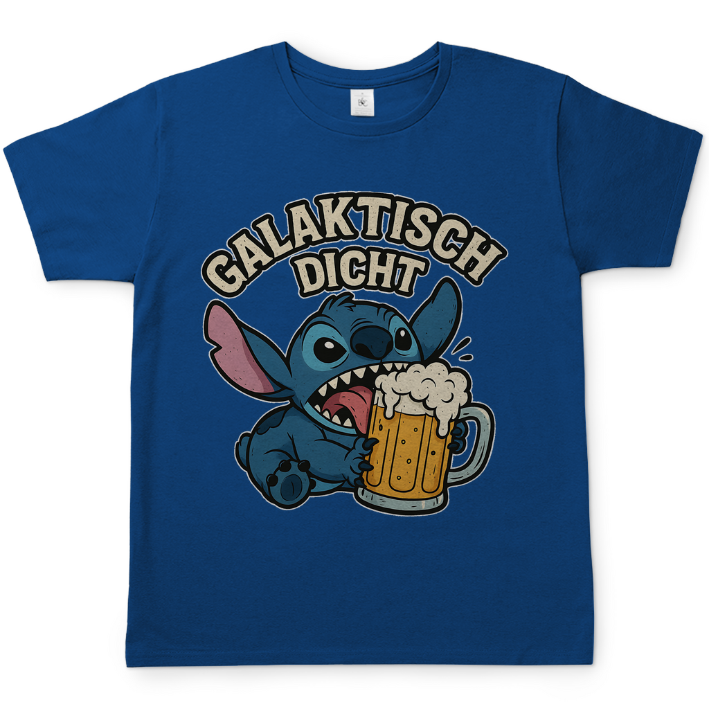 Stitch Galaktisch Dicht Bier Alien - Herren T-Shirt