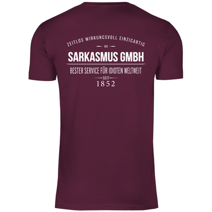 Sarkasmus GmbH bester Service für Idioten weltweit - Herren Shirt Burgundy
