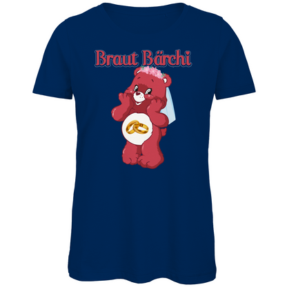 Braut Bärchi - Glücksbärchi - Damen Premium Bio T-Shirt Navy