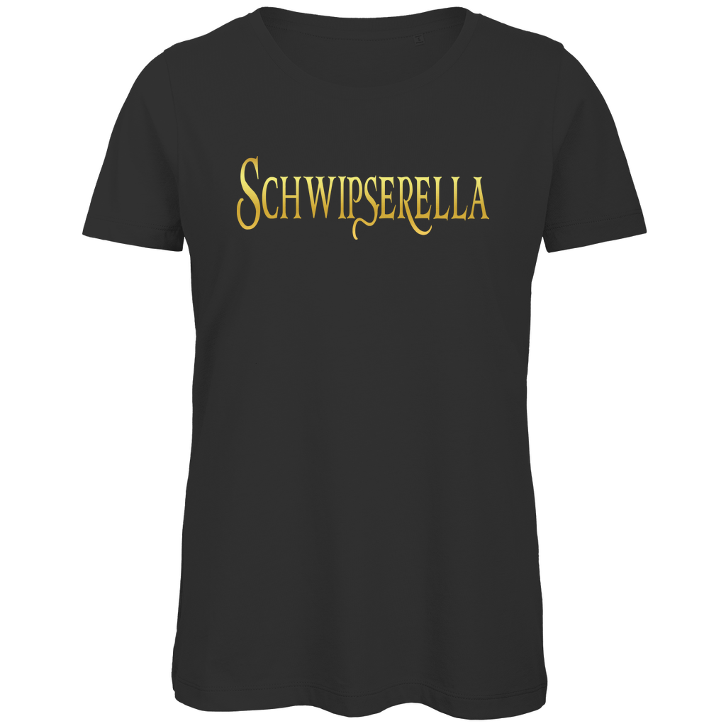 Schwipserella - Prinzessin Gold - Damen Premium Bio T-Shirt Black