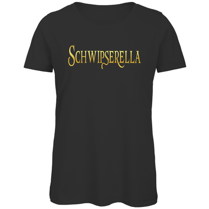 Schwipserella - Prinzessin Gold - Damen Premium Bio T-Shirt Black