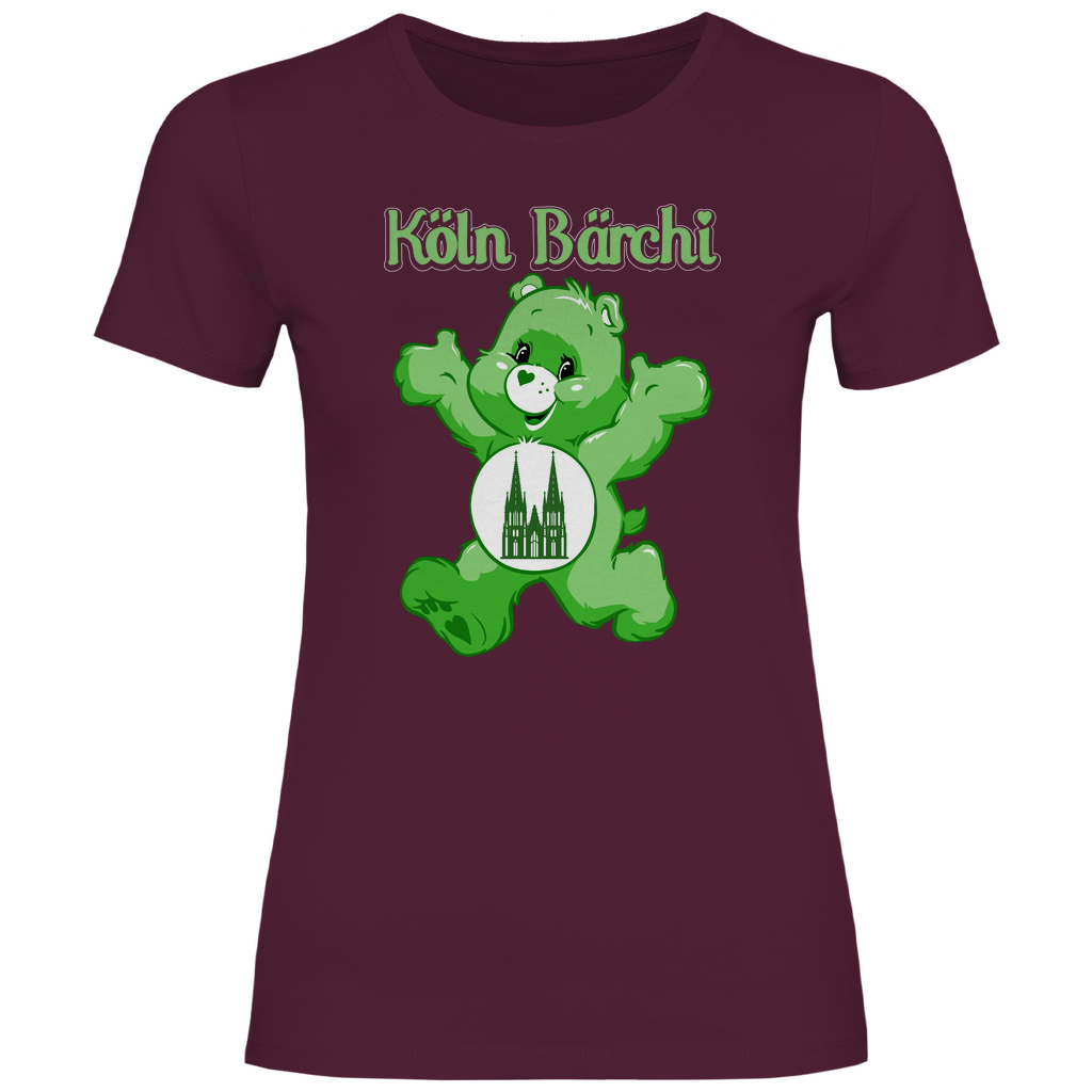 Köln Bärchi - Glücksbärchi - Damenshirt Burgundy