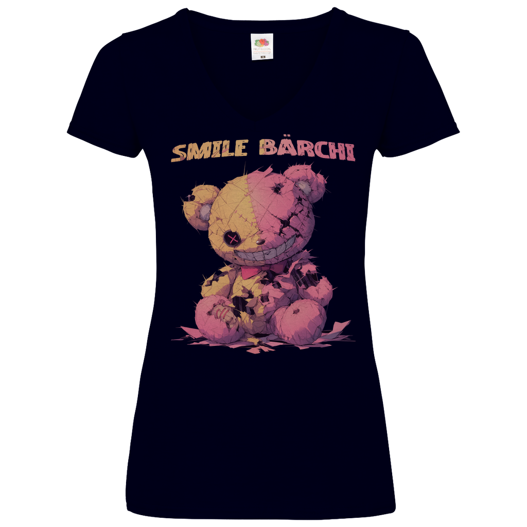 Smile Bärchi - V-Neck Damenshirt