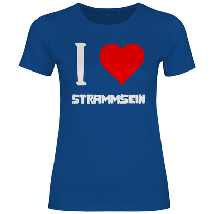 I love Strammsein - Damenshirt Royal Blue