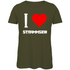 I love Strammsein - Damen Premium Bio T-Shirt Khaki