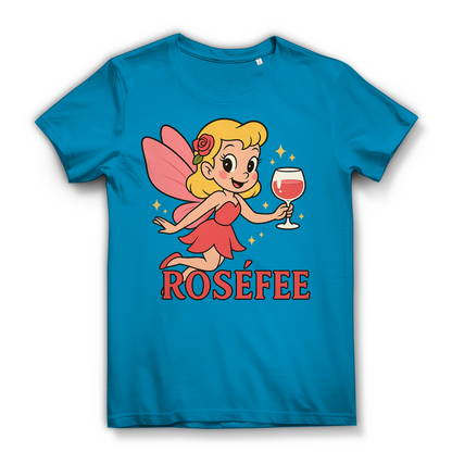 Damen Premium Bio T-Shirt ROSÉFEE – Rosé Wein Fee Motiv aus 100 % Bio-Baumwolle Atoll