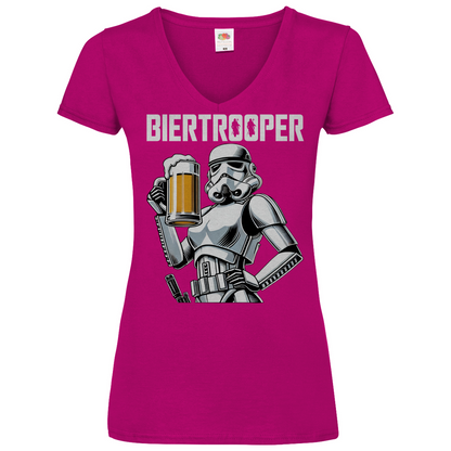 Biertrooper - Star Wars Stormtrooper - V-Neck Damenshirt Fuchsia