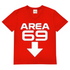 Herren V-Neck T-Shirt Area 69 Red