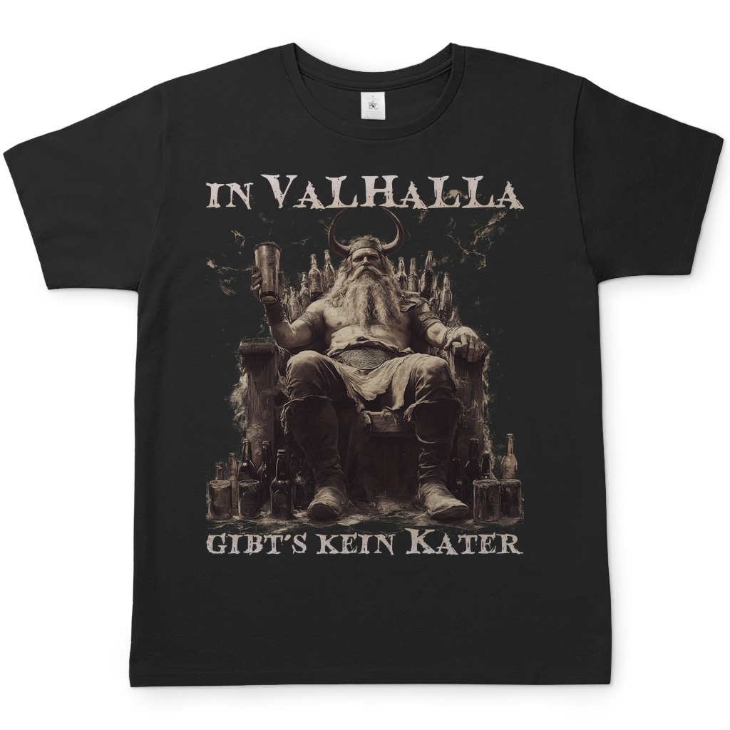 In Valhalla gibt´s kein Kater - Herren Shirt Black