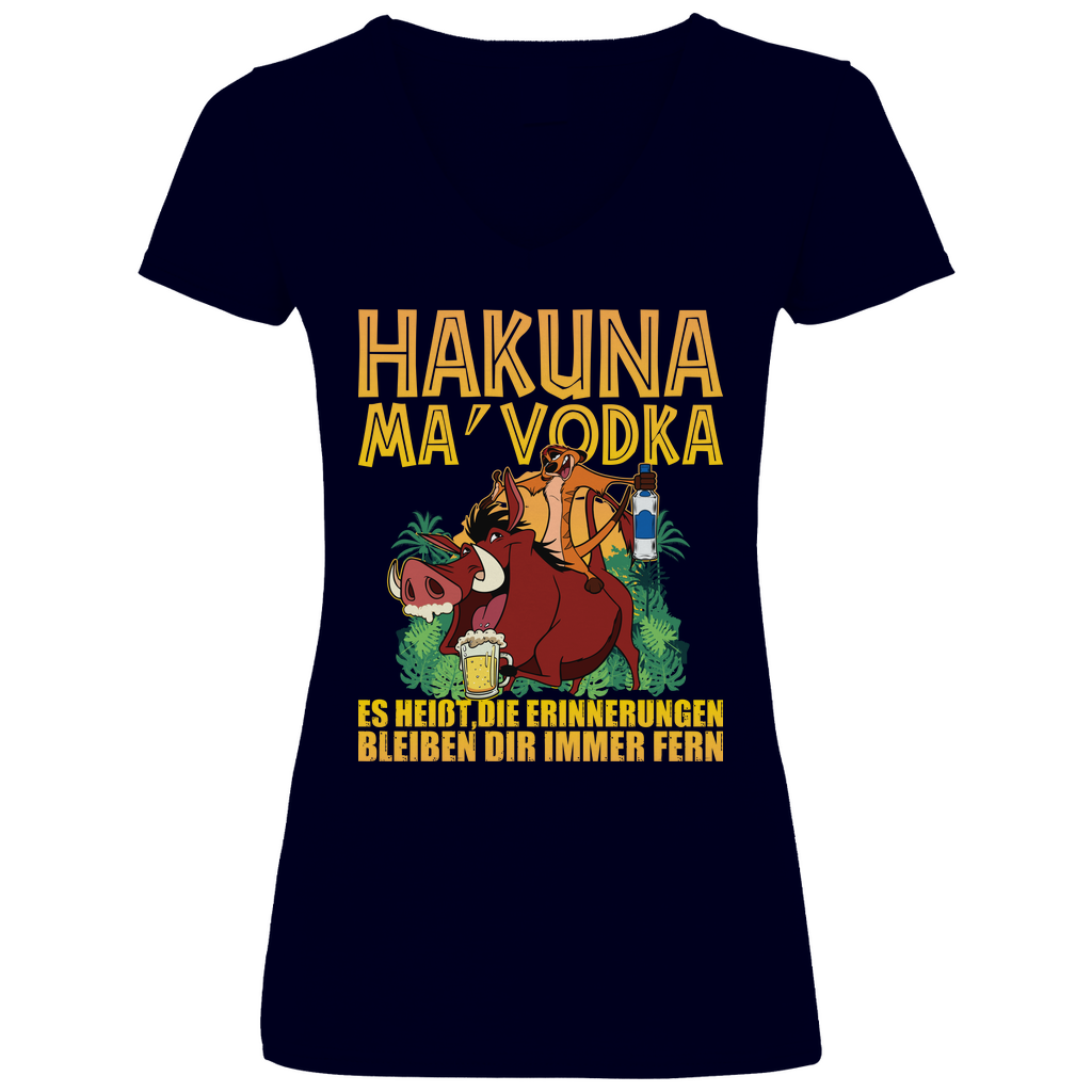 Hakuna Ma Vodka Timon und Pumbaa - V-Neck Damenshirt