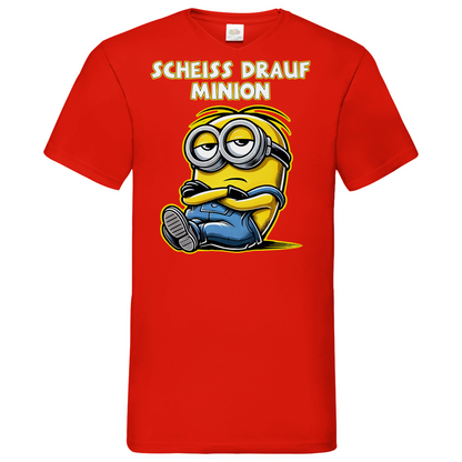 Scheiss drauf Minion - Herren V-Neck Shirt