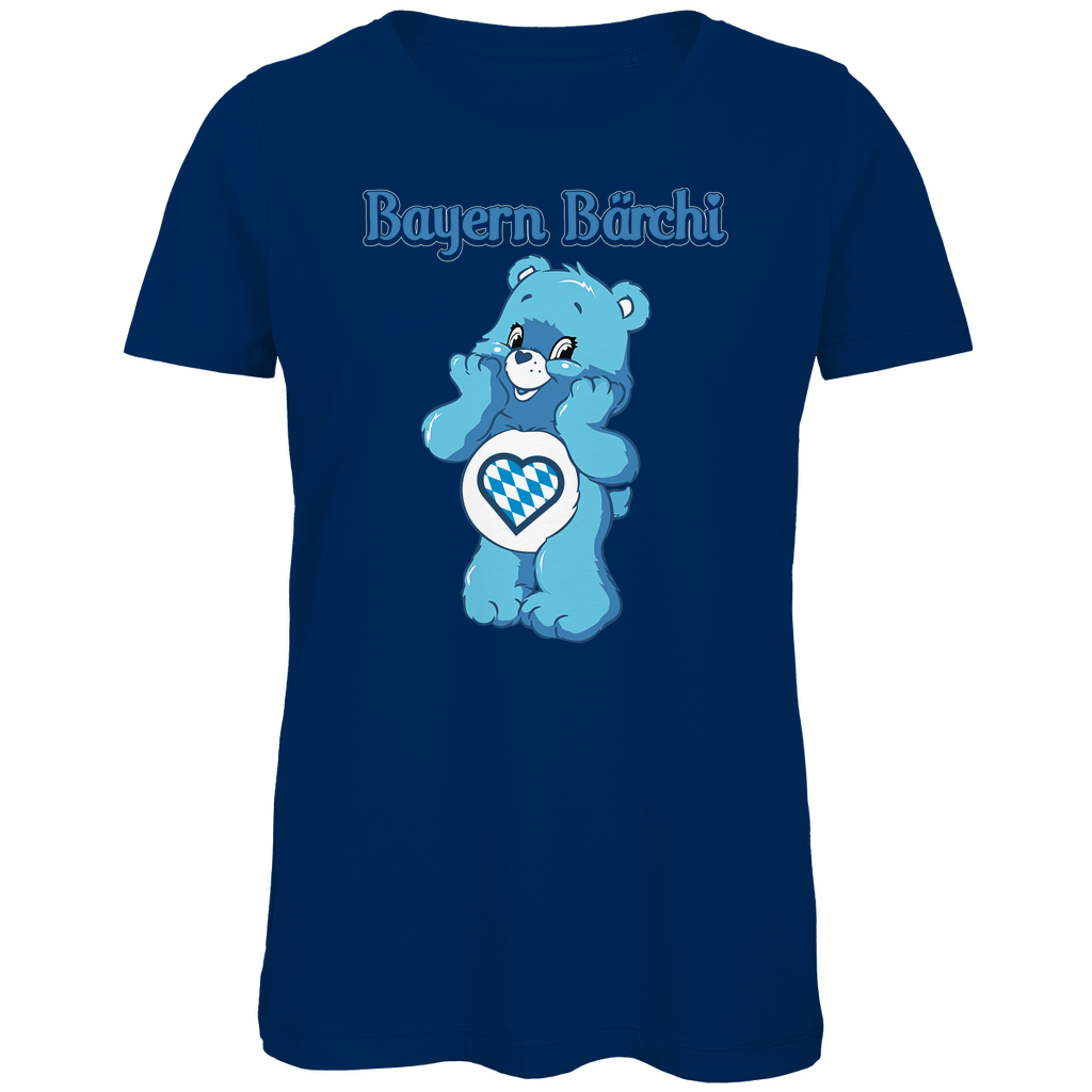 Bayern Bärchi - Glücksbärchi - Damen Premium Bio T-Shirt Navy