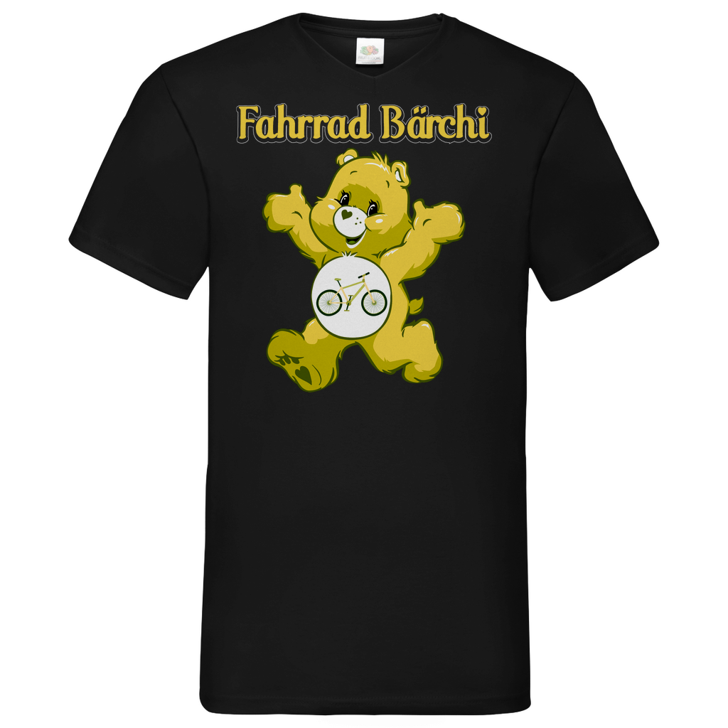 Fahrrad Bärchi - Glücksbärchi - Herren V-Neck Shirt Black
