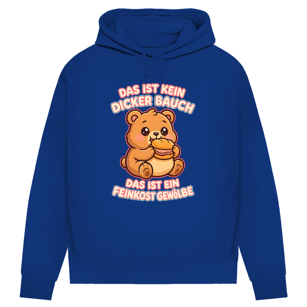 Damen Premium Bio Hoodie Das Ist Kein Dicker Bauch Das Ist Ein Feinkost Gewölbe Teddybär Royal