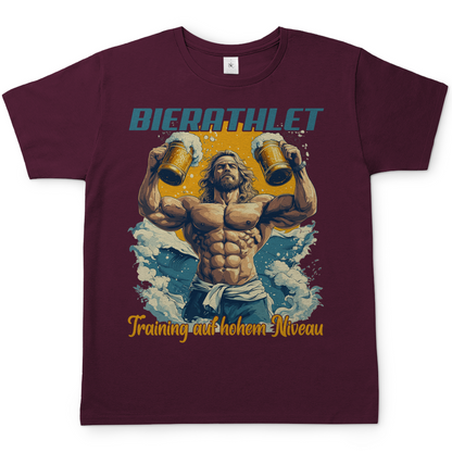 Bierathlet Training auf hohem Niveau - Herren Shirt Burgundy