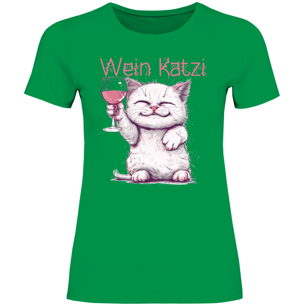 Wein Katzi Katze - Damenshirt