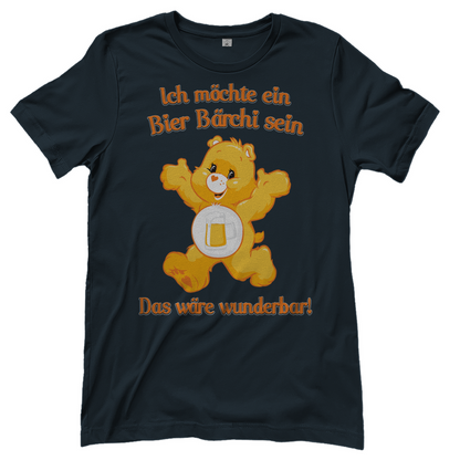 Damen T-Shirt Ich möchte ein Bier Bärchi sein das wäre wunderbar! Dark Grey Solid
