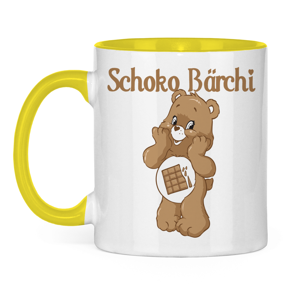 Schoko Bärchi - Glücksbärchi - Tasse zweifarbig Yellow