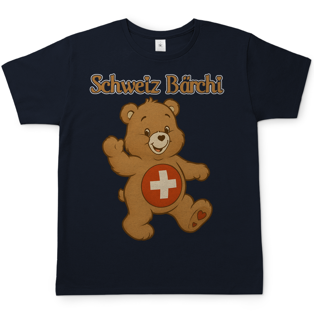 Schweiz Bärchi - Glücksbärchi - Herren T-Shirt Navy