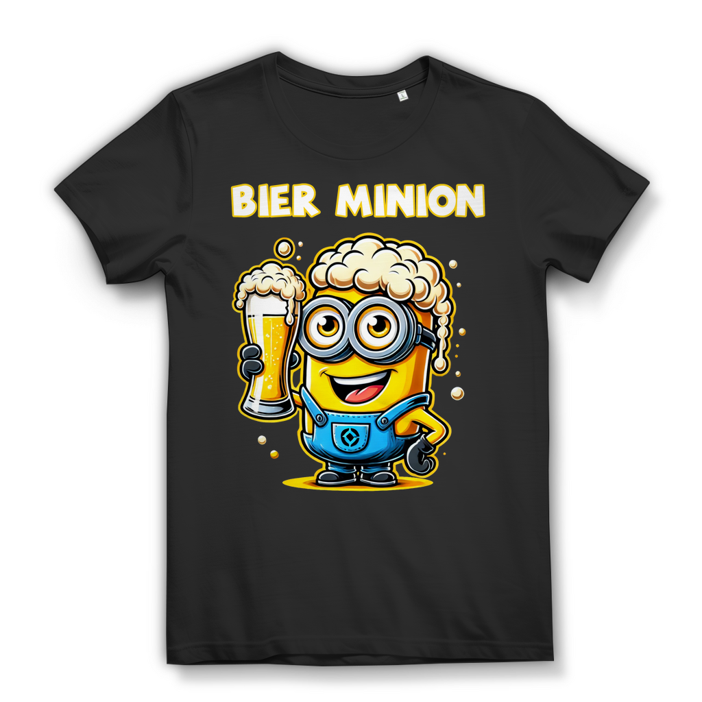 Lustiges Damen Premium Bio T-Shirt – Bier Minion Design für Bierliebhaberinnen