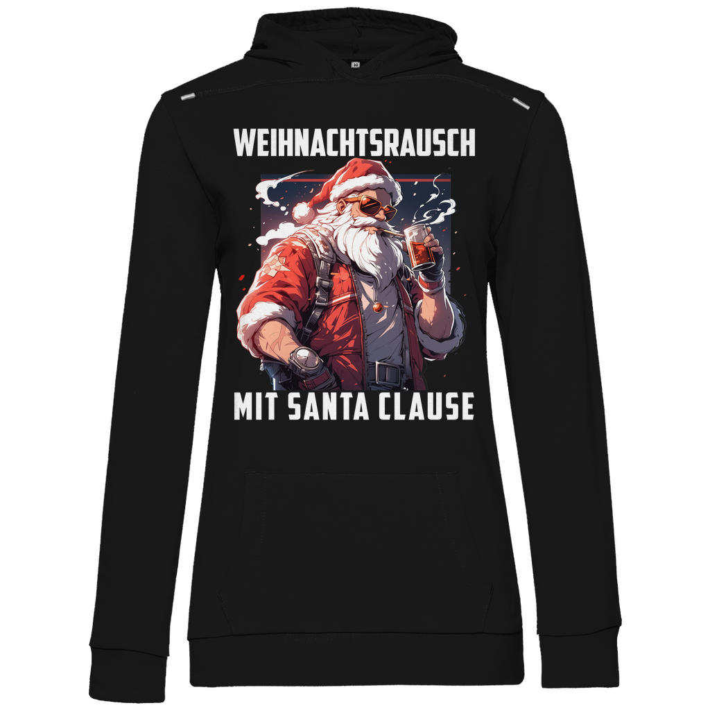 Weihnachtsrausch mit Santa Clause - Damen Hoodie Black