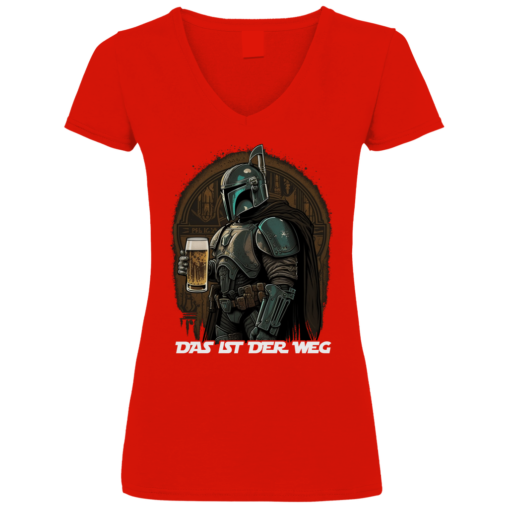 Das ist der Weg - Mandalorian Bier - V-Neck Damenshirt