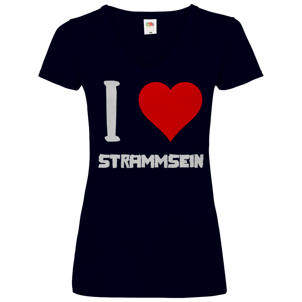 I love Strammsein - V-Neck Damenshirt