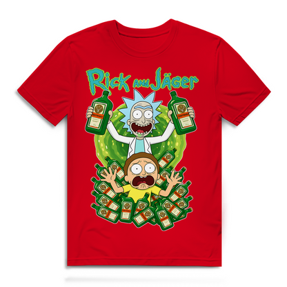 Rick and Jäger mit Morty Jägermeister - Herren Premium Bio T-Shirt