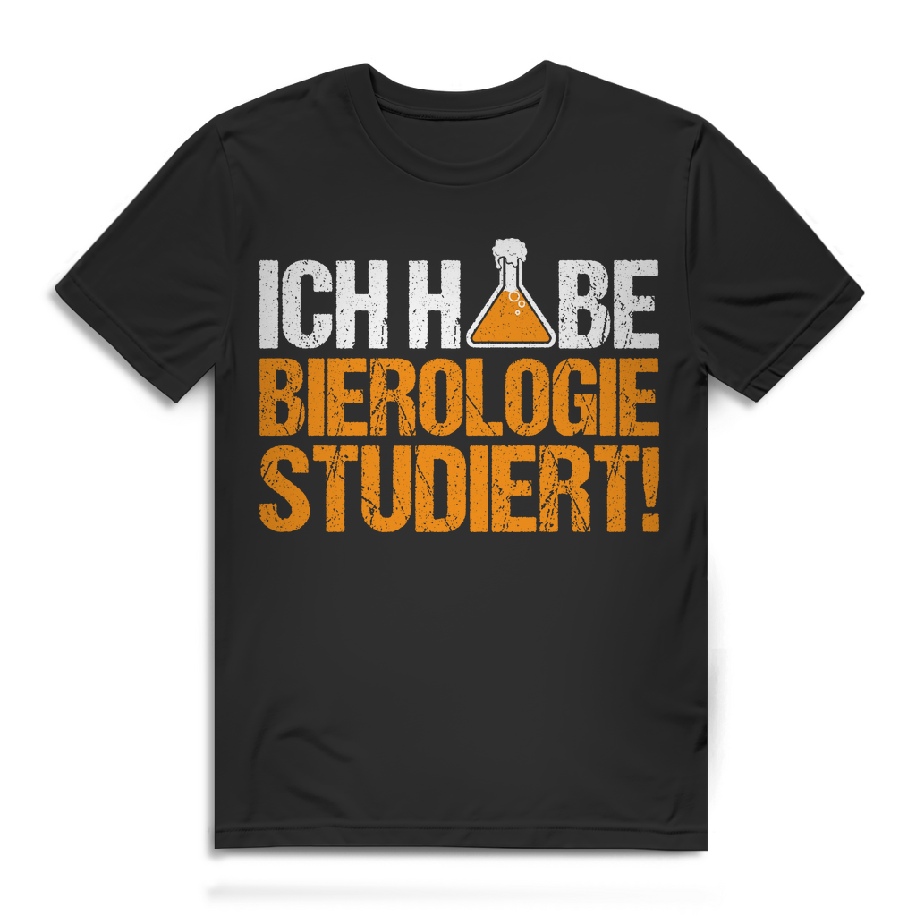 Ich habe Bierologie studiert – Witziges Bier Shirt für Herren mit Humor Black