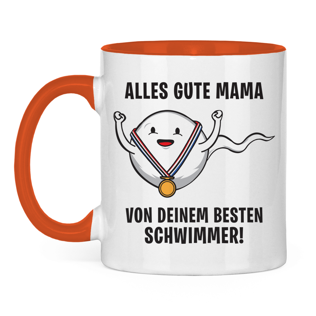 Alles gute Mama von deinem besten Schwimmer! - Tasse zweifarbig