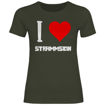 I love Strammsein - Damenshirt Urban Khaki