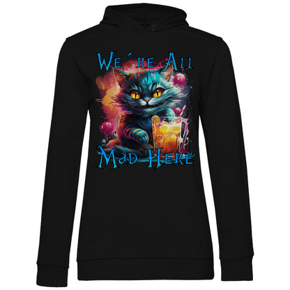 We´re All Mad Here Grinsekatze - Damen Hoodie Black