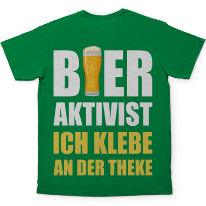 Bier Aktivist Ich klebe an der Theke - Herren Shirt Kelly Green