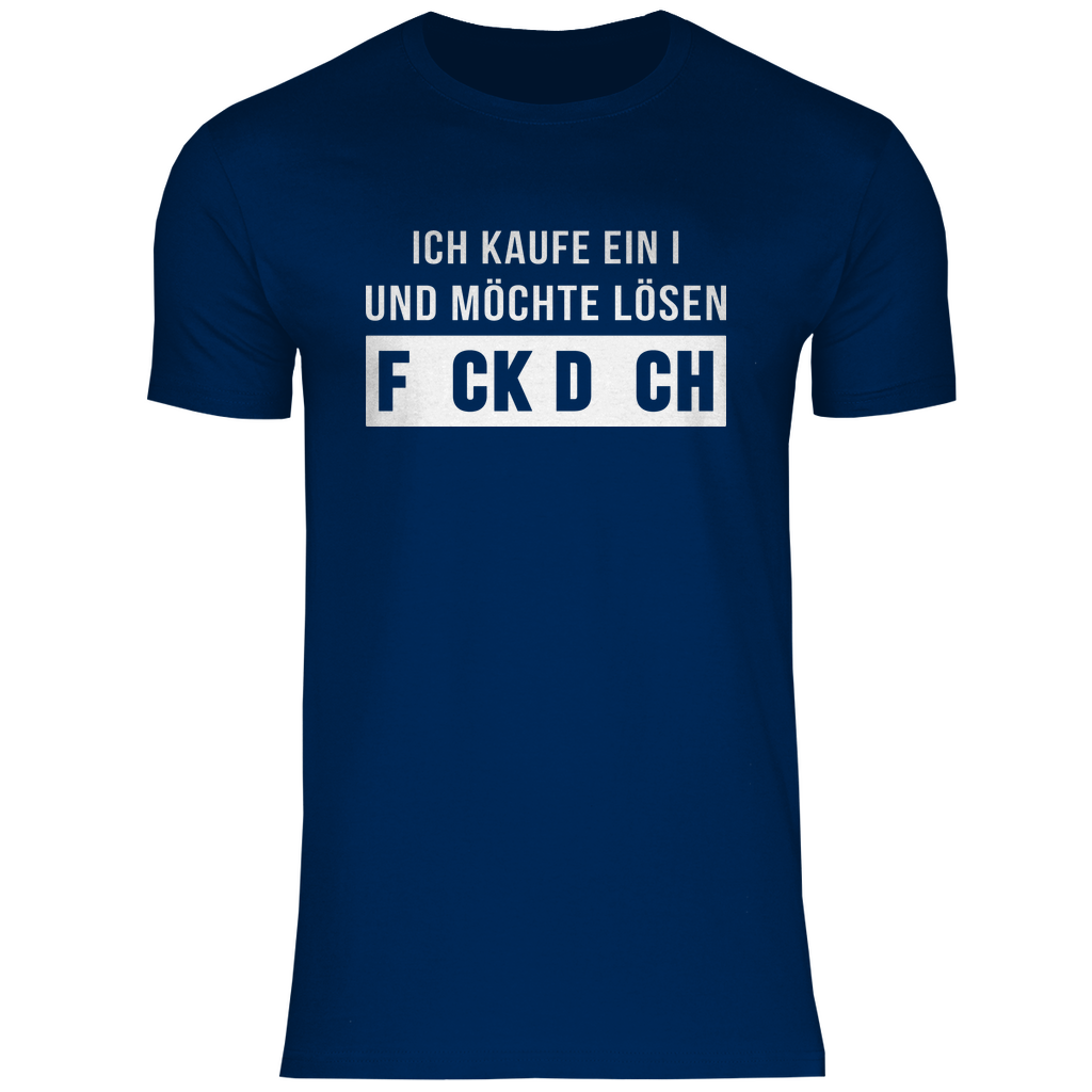 Ich kaufe ein I und möchte lösen - Herren Shirt Navy